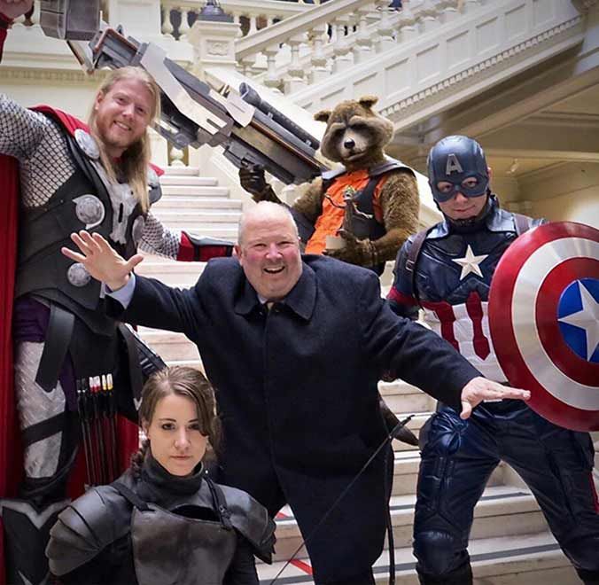 Craig with characters