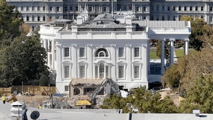 White House East Wing demolition
