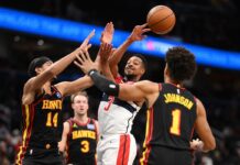 Jalen Johnson’s 2nd triple-double in 2 nights leads Hawks past Wizards, 131-116