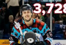 Teddy Bear Toss yields 3,728 stuffed animals