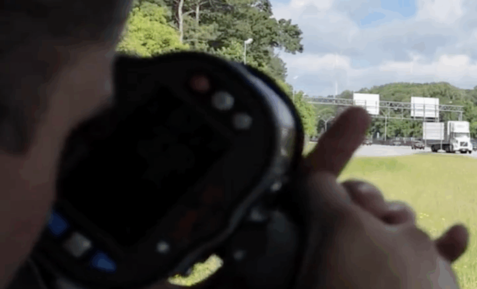 state trooper with radar gun