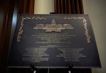 This Jan. 6 plaque was made to honor law enforcement. It’s nowhere to be found at the Capitol