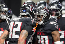 Alford’s red-zone pick saves Falcons’ 19-17 win over Saints, giving NFC South title to Panthers