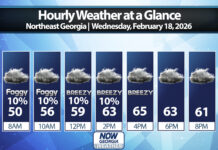 Northeast Georgia Daily Forecast