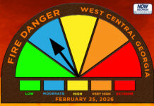 High Fire Danger across West Central Georgia Tuesday