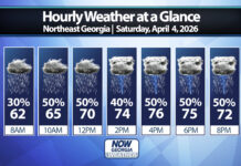 Northeast Georgia Daily Forecast