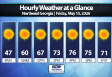 Northeast Georgia Daily Forecast