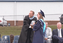 Break in rain allows White County High School to hold outdoor graduation