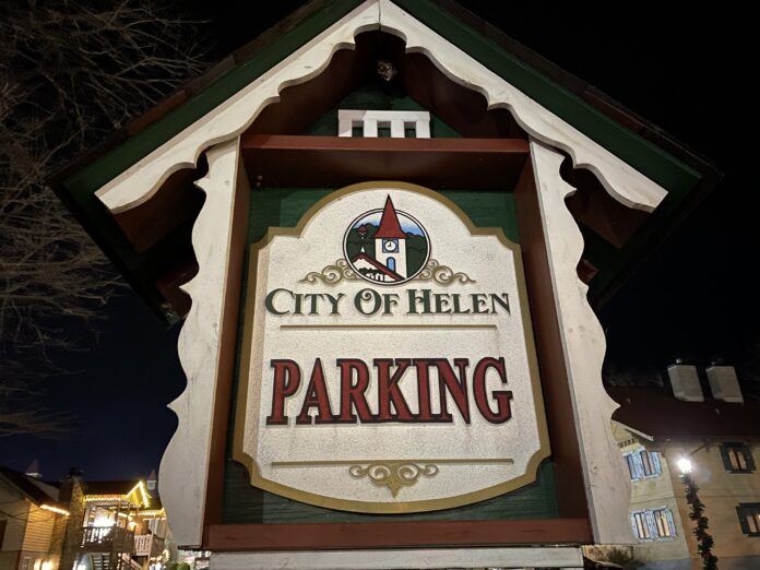Helen parking sign