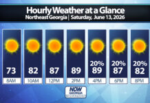 Northeast Georgia Daily Forecast
