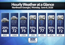 Northeast Georgia Daily Forecast
