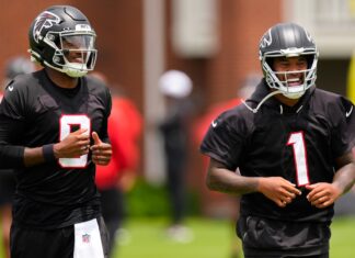 Falcons QB Michael Penix progressing on schedule in ACL rehab