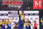 Denny Hamlin wins the NASCAR Cup race at Pocono for his third straight victory
