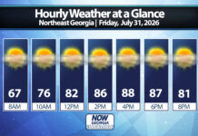 Northeast Georgia Daily Forecast