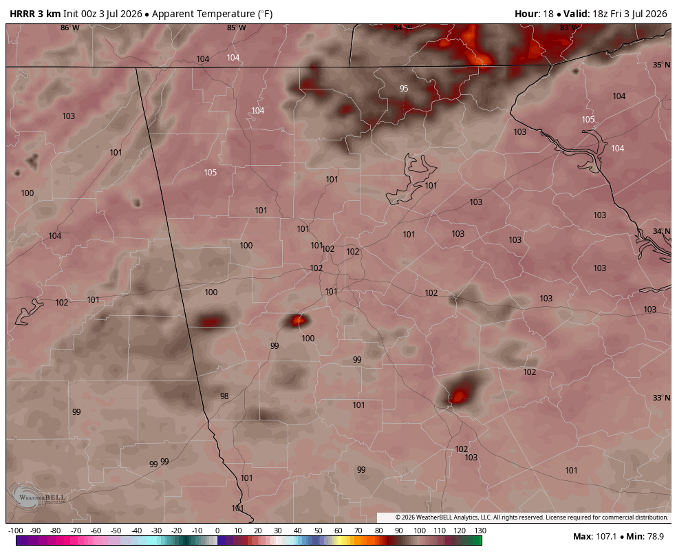 Heat advisory remains in effect through Saturday