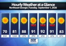 Northeast Georgia Daily Forecast