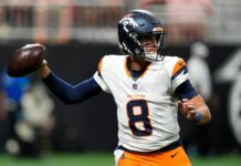 Stidham leads Broncos to runaway 27-7 win over Falcons