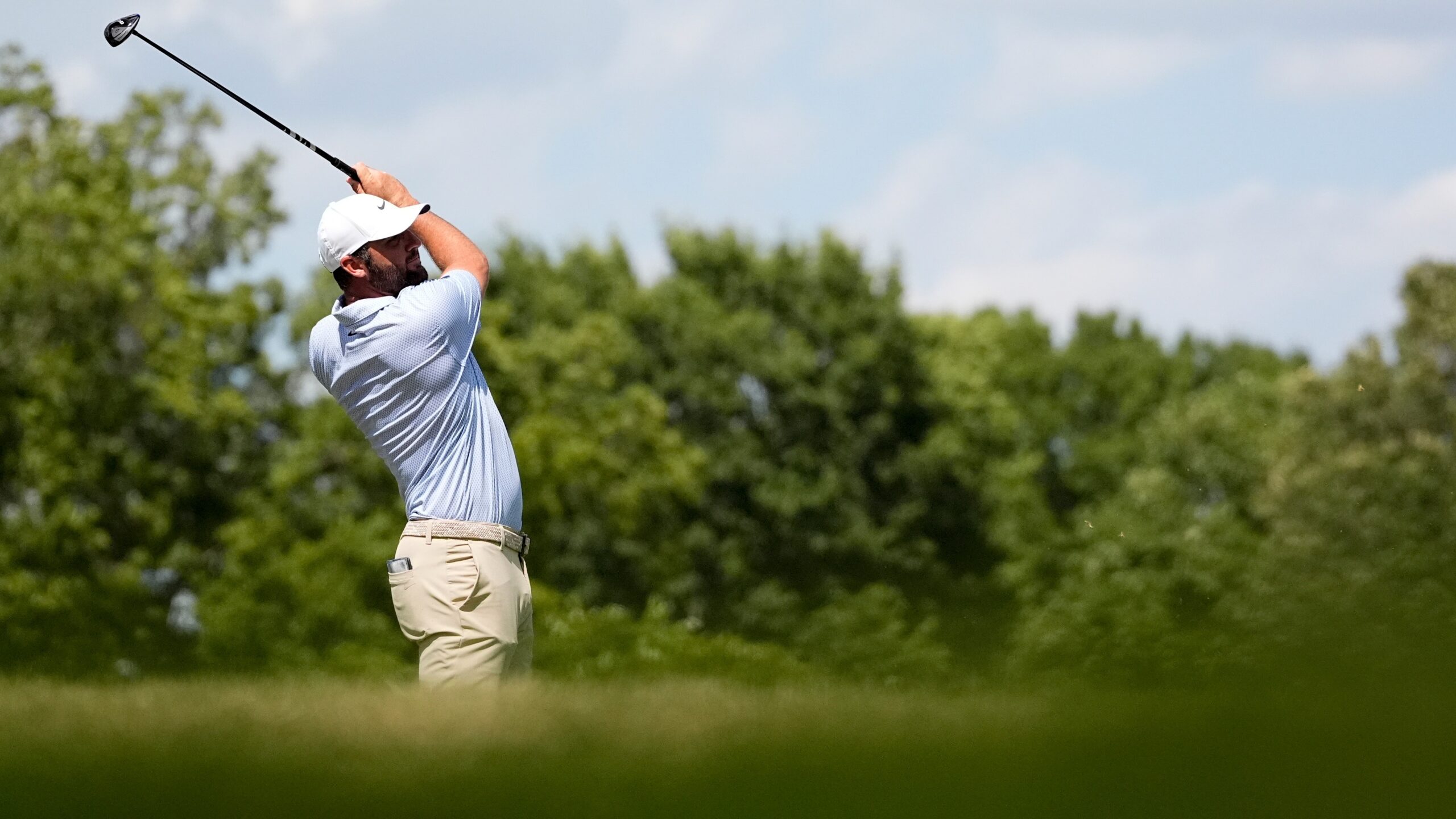 Scheffler on cusp of breaking PGA Tour mark Woods has held for 26 years