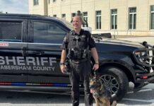 K9 Roxy fetches praise and donuts at her retirement party