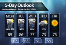 Isolated strong storms early week, then first taste of fall arrives