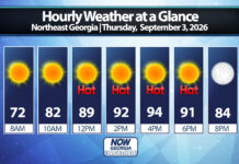 Northeast Georgia Daily Forecast