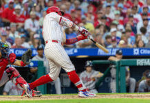 Schwarber hits 41st homer to lift Phillies past Braves 4-2