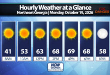 Northeast Georgia Daily Forecast