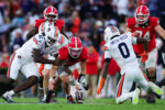 Georgia’s Gunner Stockton loses last-minute fumble to cap 3-turnover day in painful loss to Auburn