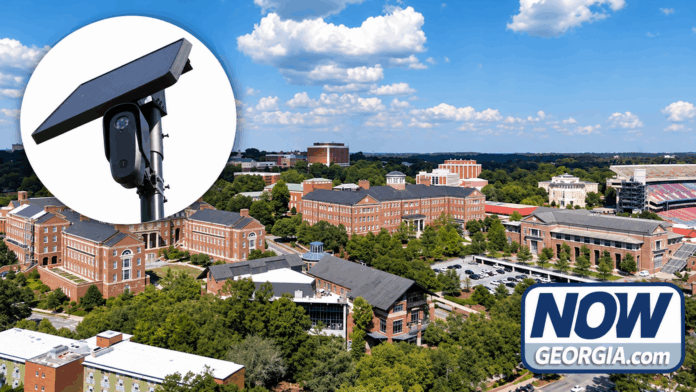 Campus aerial with Flock camera inset