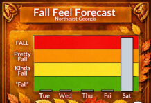 Northeast Georgia Fall Feel Forecast