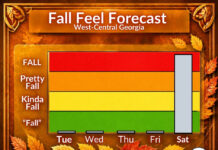 Central Georgia Fall Feel Forecast