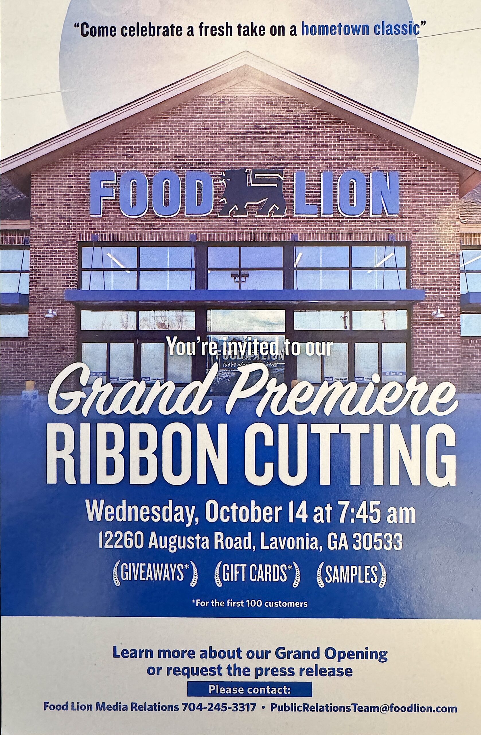 Food Lion opening marks new chapter for Lavonia grocery store - Now Georgia